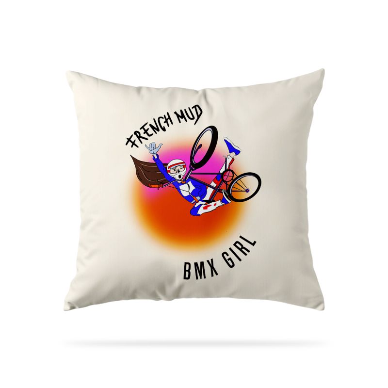 Coussin "bmx girl"