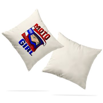 Coussin "moto girl"