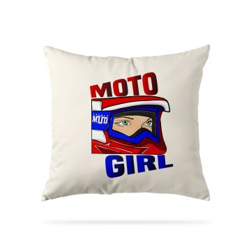 Coussin "moto girl"