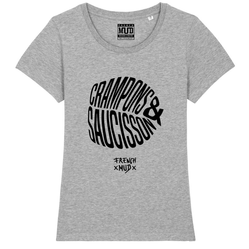 T-Shirt "crampons et saucisson" femme