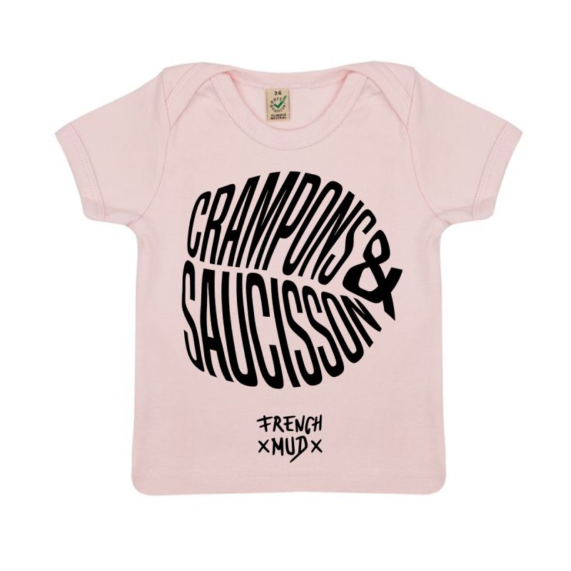 T-shirt "crampons et saucisson" Bebe BIO