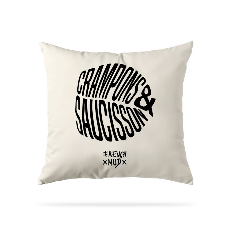 Coussin "crampons et saucisson"