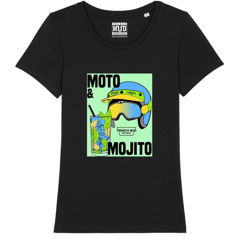 T-Shirt "moto & mojito" femme