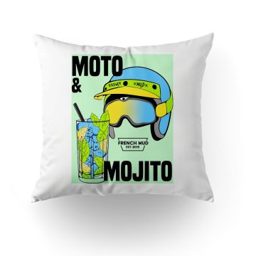 Coussin "moto & mojito"