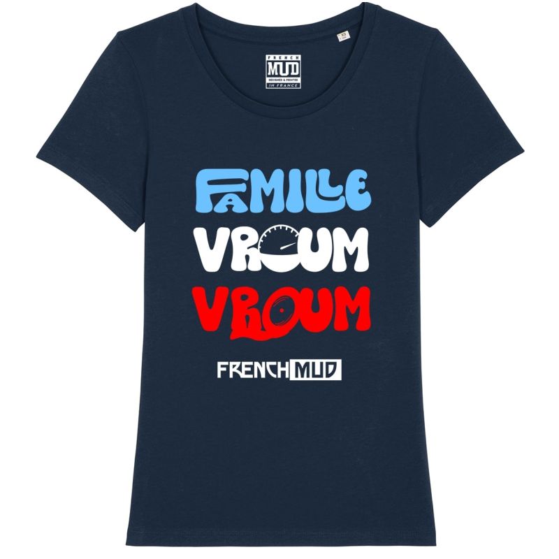 T-Shirt "famille vroum vroum" femme