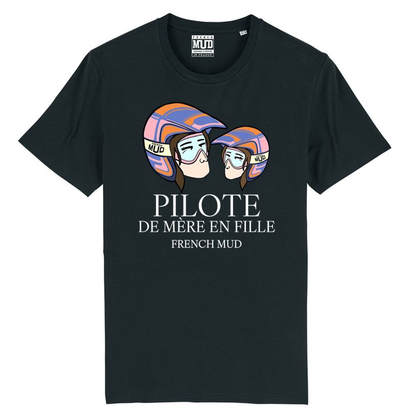 T-Shirt "pilote de mere en fille" Unisexe