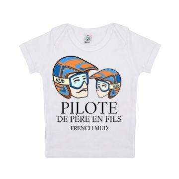 T-shirt "pilote de pere en fils" Bebe BIO