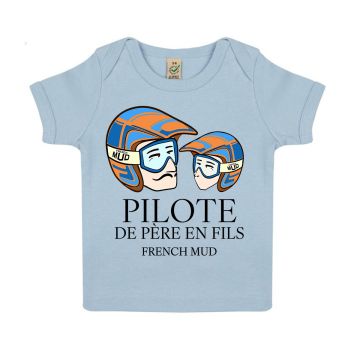 T-shirt "pilote de pere en fils" Bebe BIO