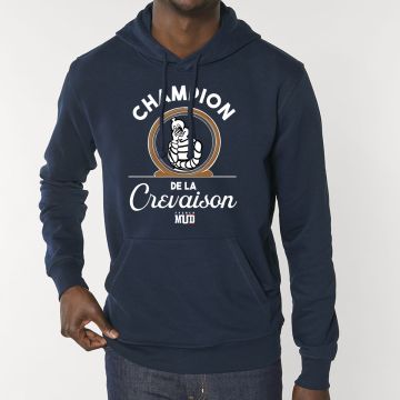 Hoodie "champion de la crevaison" Unisexe