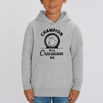 Hoodie "champion de la crevaison" Enfant