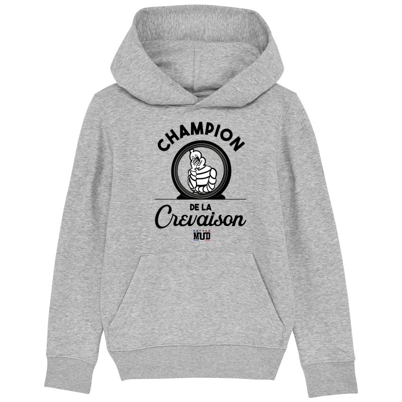 Hoodie "champion de la crevaison" Enfant