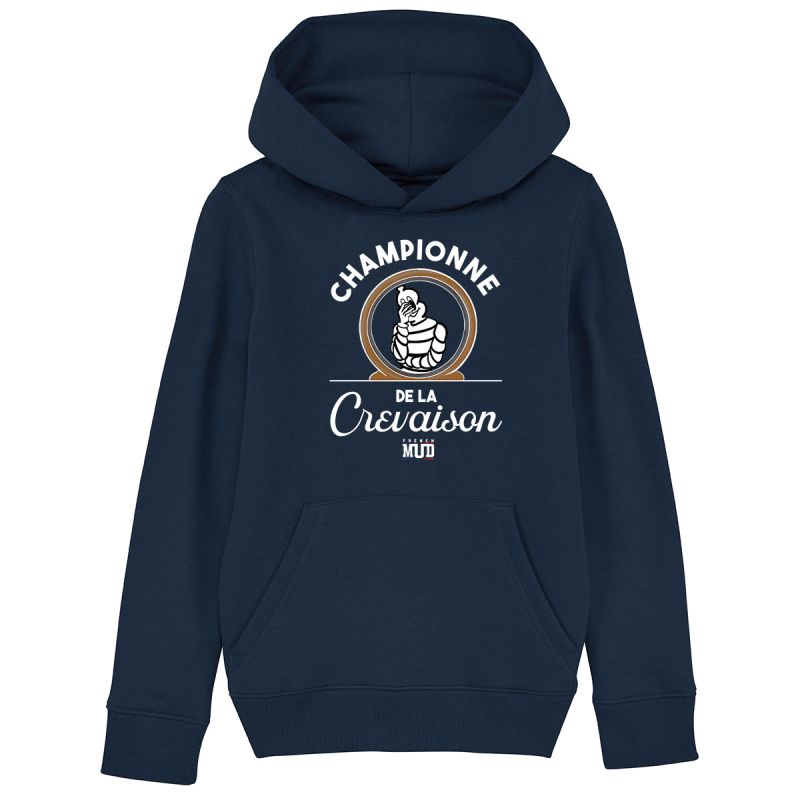 Hoodie "championne de la crevaison" Enfant