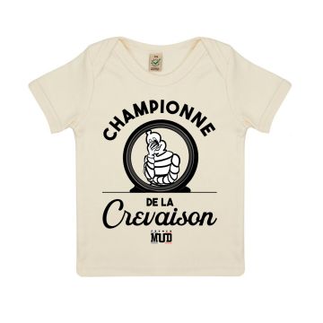 T-shirt "championne de la crevaison" Bebe BIO