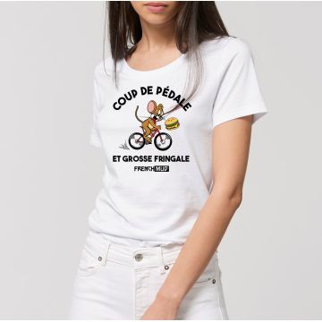 T-shirt "coup de pedale et grosse fringale" femme