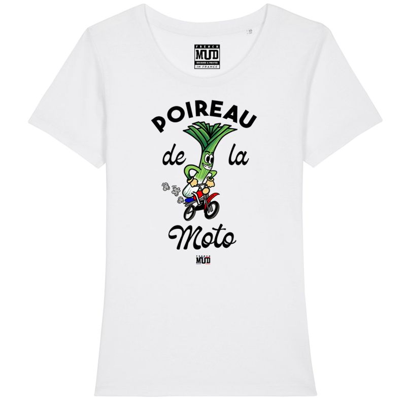 T-shirt "poireau de la moto" femme