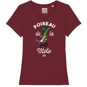 T-shirt "poireau de la moto" femme