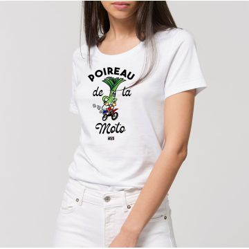 T-shirt "poireau de la moto" femme