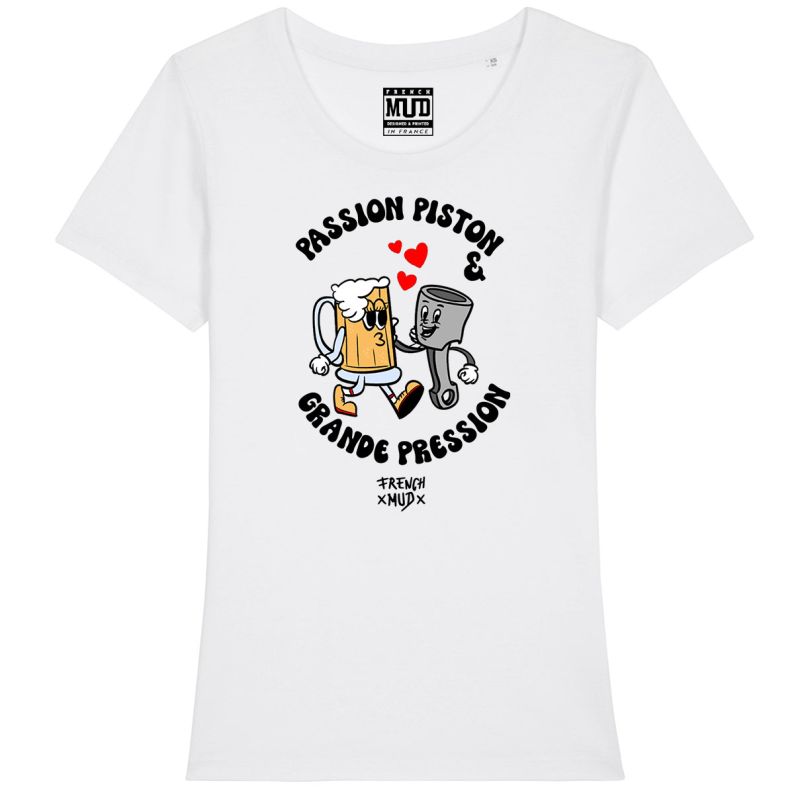 T-shirt "passion piston et grande pression" femme